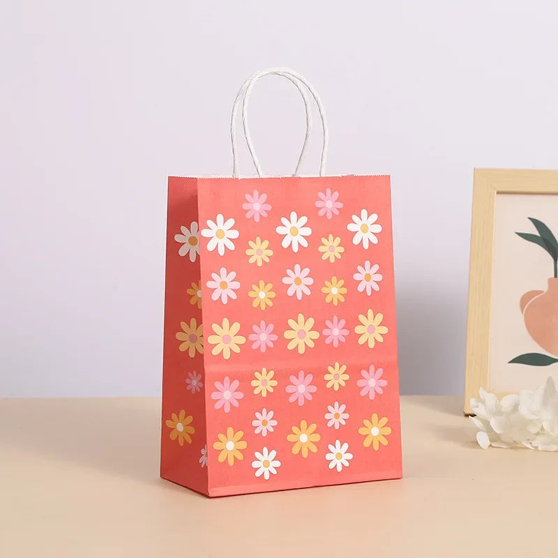 6Pcs Bolsas de Regalo Temáticas "Daisy" con Asa