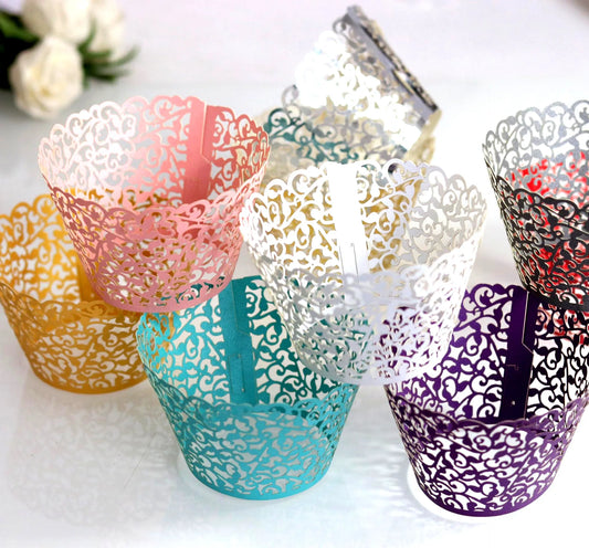 Set de 50 Wrappers para Cupcakes corte laser 🧁✨