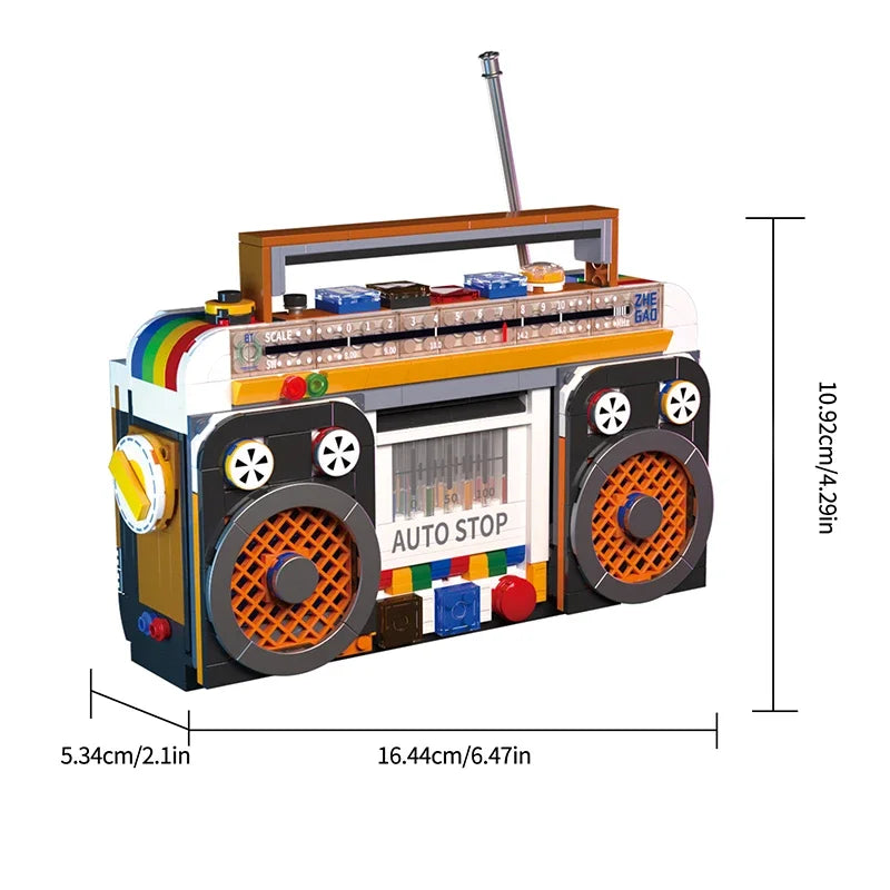 Bloques de construcción 554Pcs Modelo de Radio Retro 📻✨