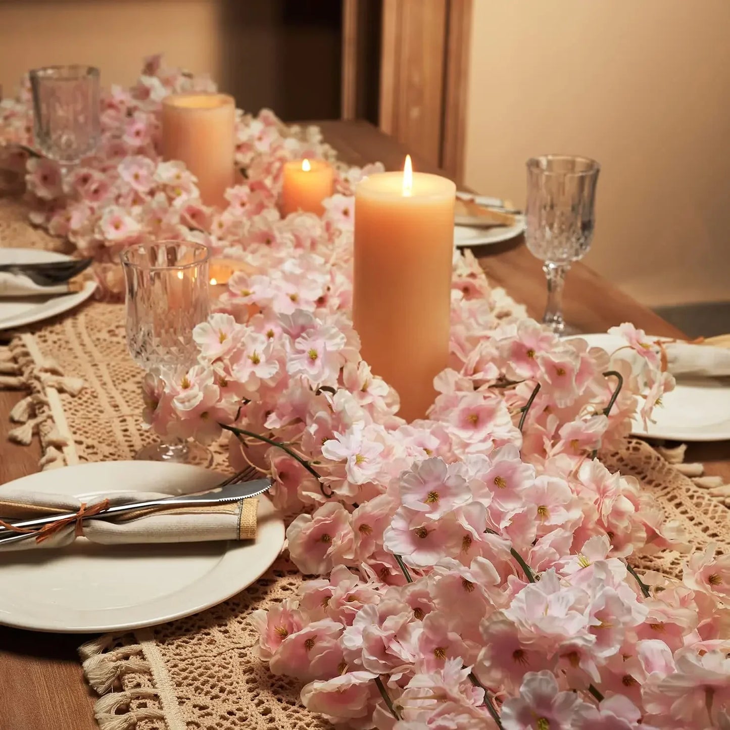 Set de flores de cerezo de 180 cm (8 unidades)