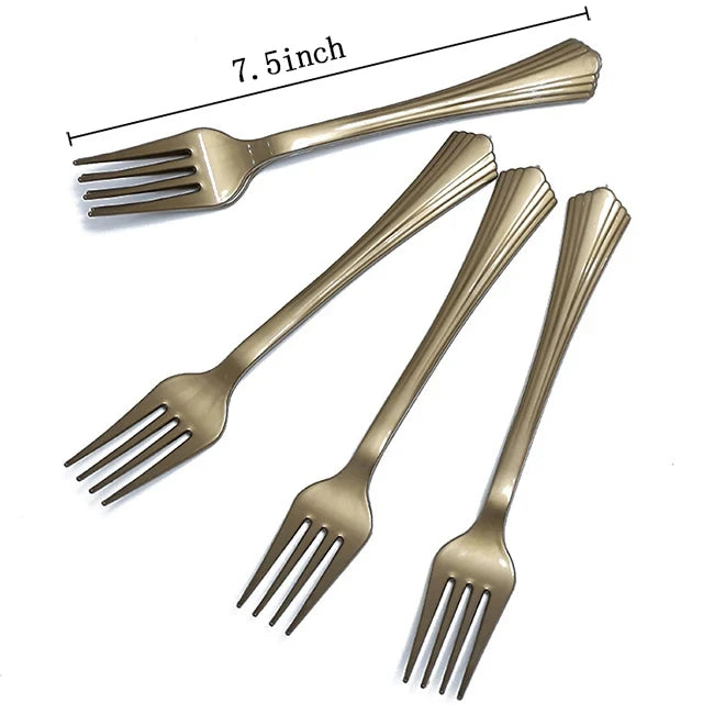 ⚫🟡 Set de Fiesta Desechable – Negro con Puntos Dorados
