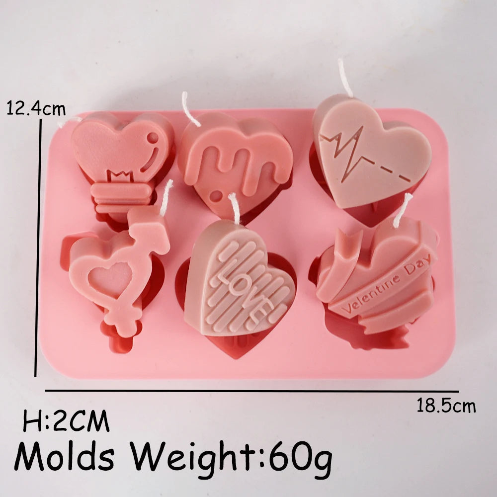 Molde de Silicona en forma Corazon - Jabones Artesanales | Aura Natural