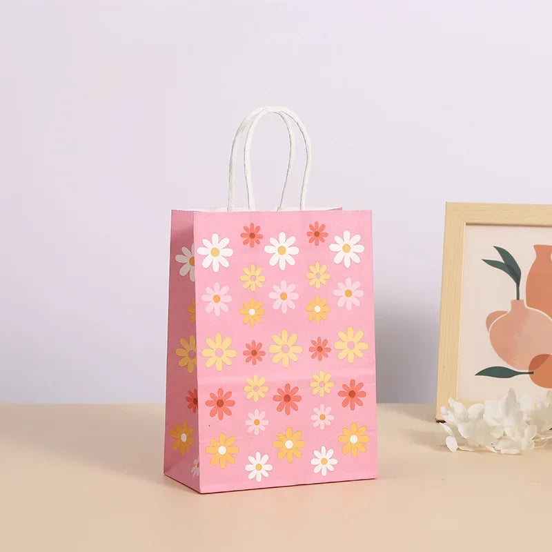 6Pcs Bolsas de Regalo Temáticas "Daisy" con Asa
