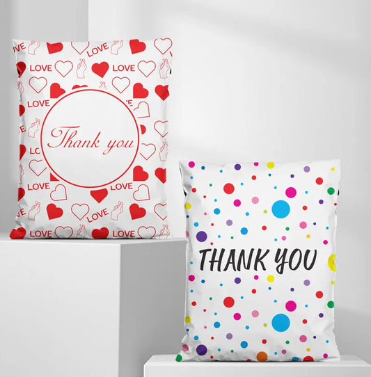 50Pcs Bolsas de Mensajería "THANK YOU" 📦✨