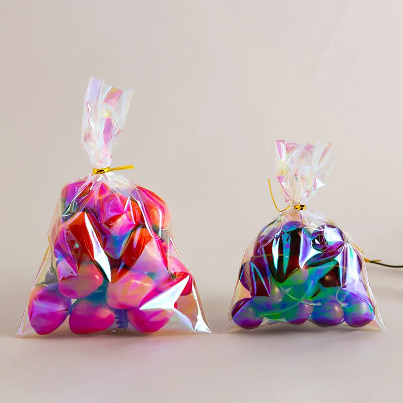 50Pcs Bolsas de Regalo con Película Iridiscente 🌈✨