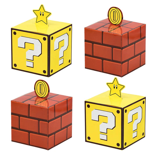 6Pcs Cajas de Regalo – Tema de Videojuegos para Fiestas Infantiles 🎮🎁