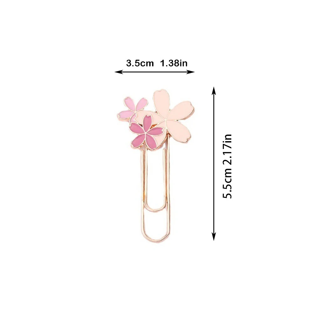 Marcalibros o clips metálico Sakura 🌸 (1Pcs)
