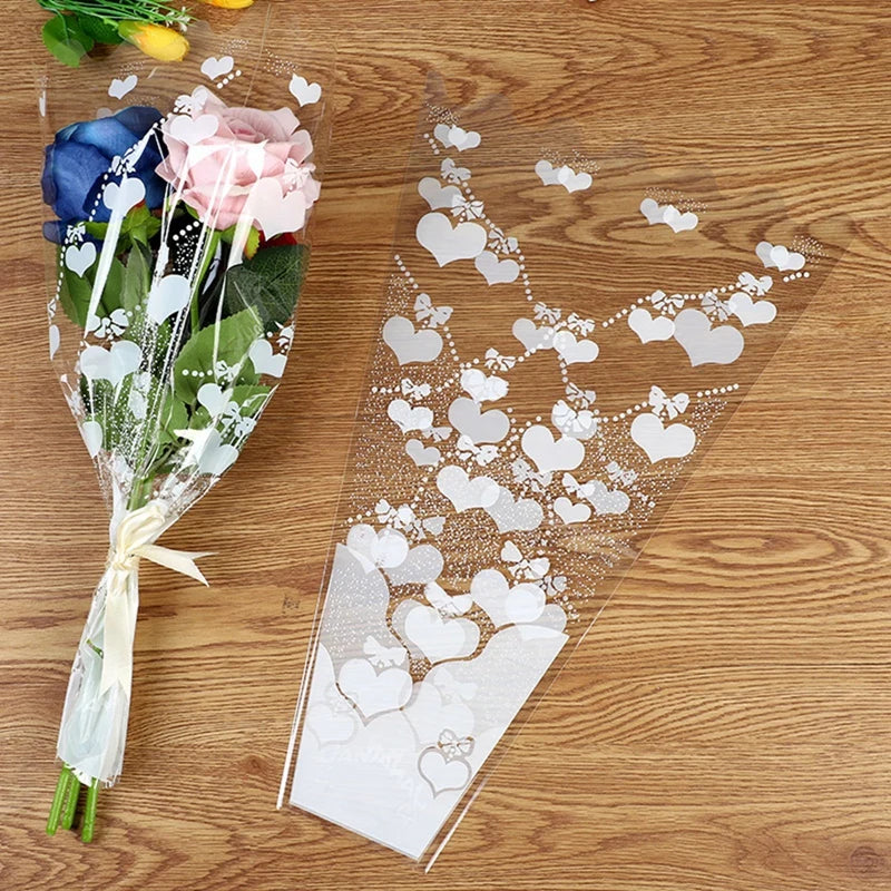 100pcs Fundas Plásticas Transparentes para Ramo de Flores🌹✨