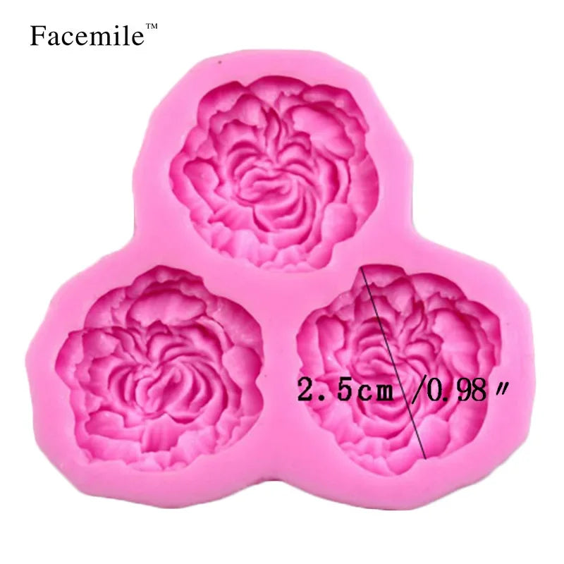 Molde de Silicona Flor Peonía - Jabones Artesanales