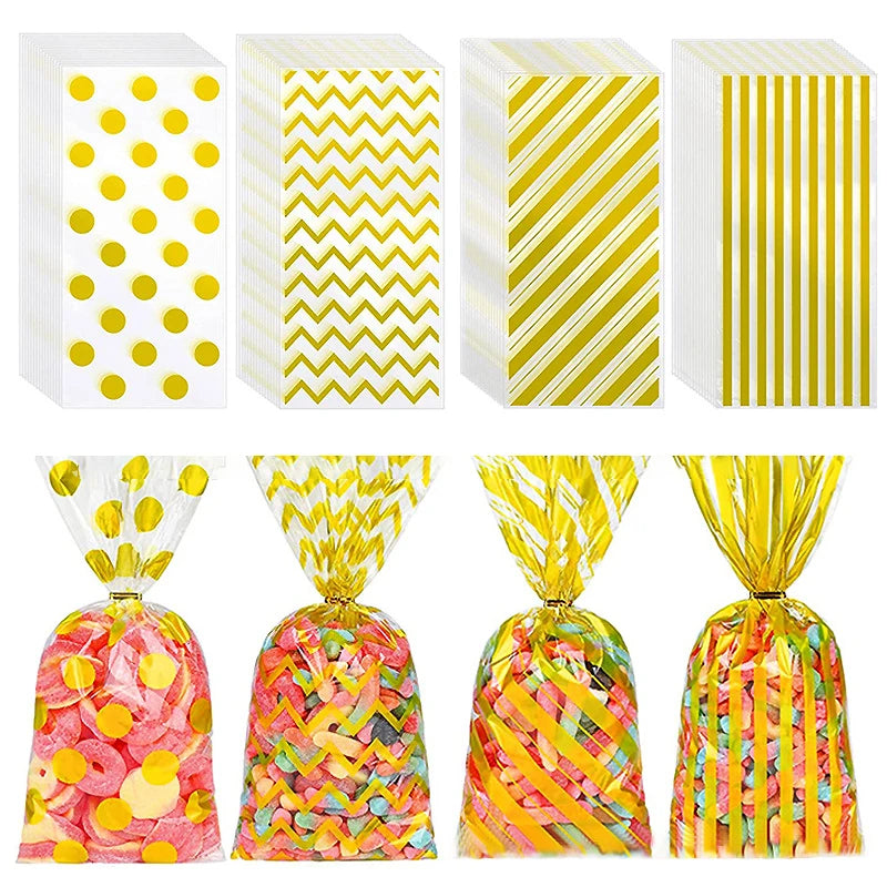 50Pcs Bolsas Plásticas Transparentes para Dulces, Galletas y Regalos 🎁🍪