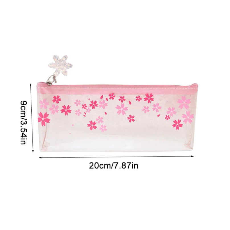 Estuche Transparente Sakura 🎒🌸✏️