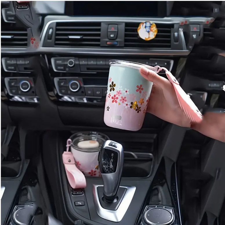 🌸 Vaso Termico De Sakura – Travel Mug ☕✨