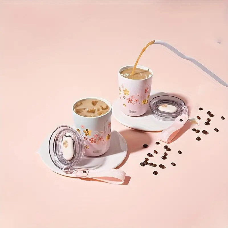 🌸 Vaso Termico De Sakura – Travel Mug ☕✨