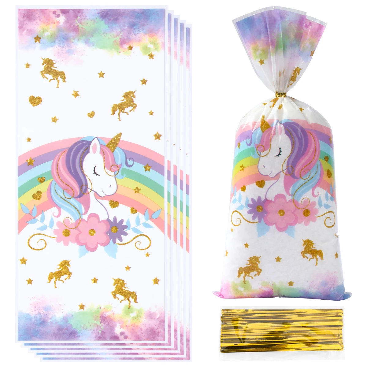 Bolsitas de Dulces Temáticas de Unicornio (25/50/100Pcs) 🦄✨