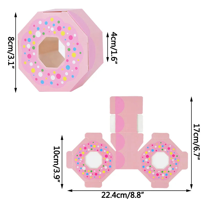 Set de 10 Cajas Temáticas de Donuts