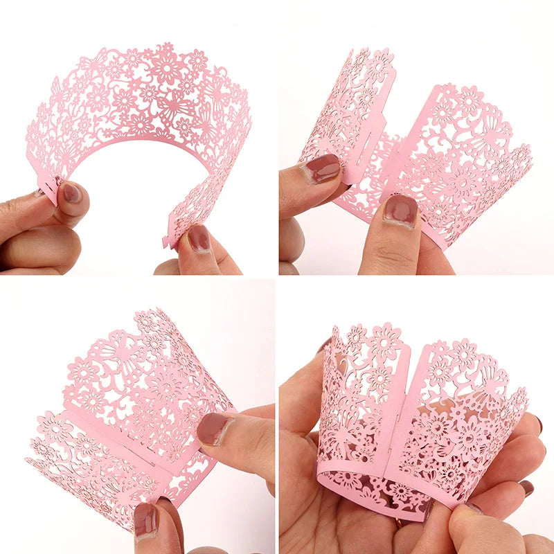 Set de 50 Wrappers para Cupcakes corte laser 🧁✨