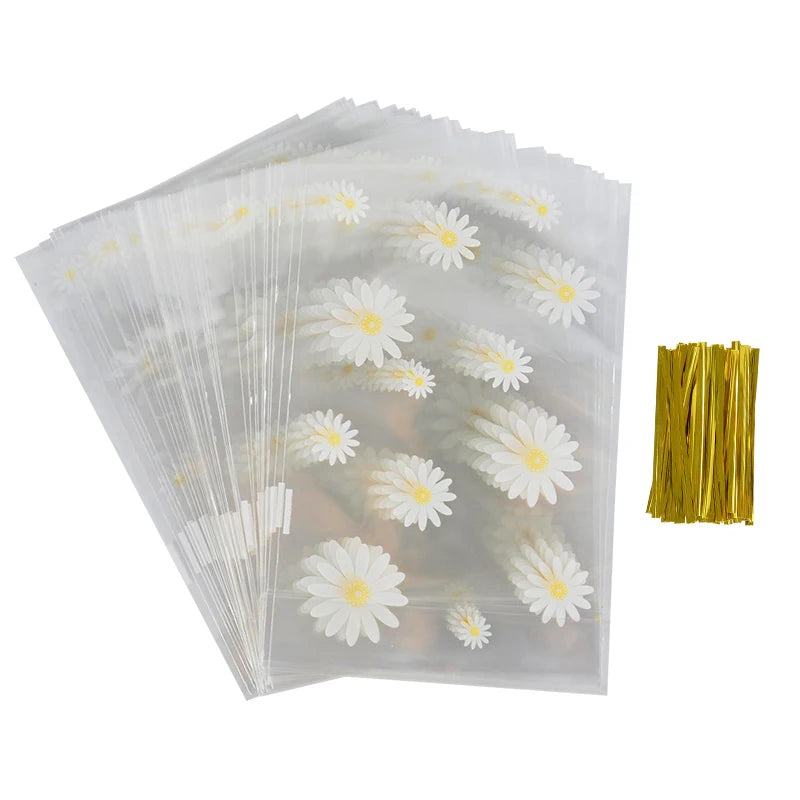 50Pcs Bolsitas Transparentes "Daisy" 🌼