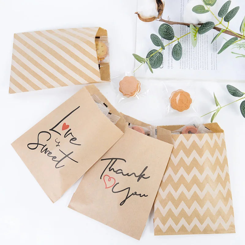 25/50Pcs Bolsas de Papel Kraft 🤎