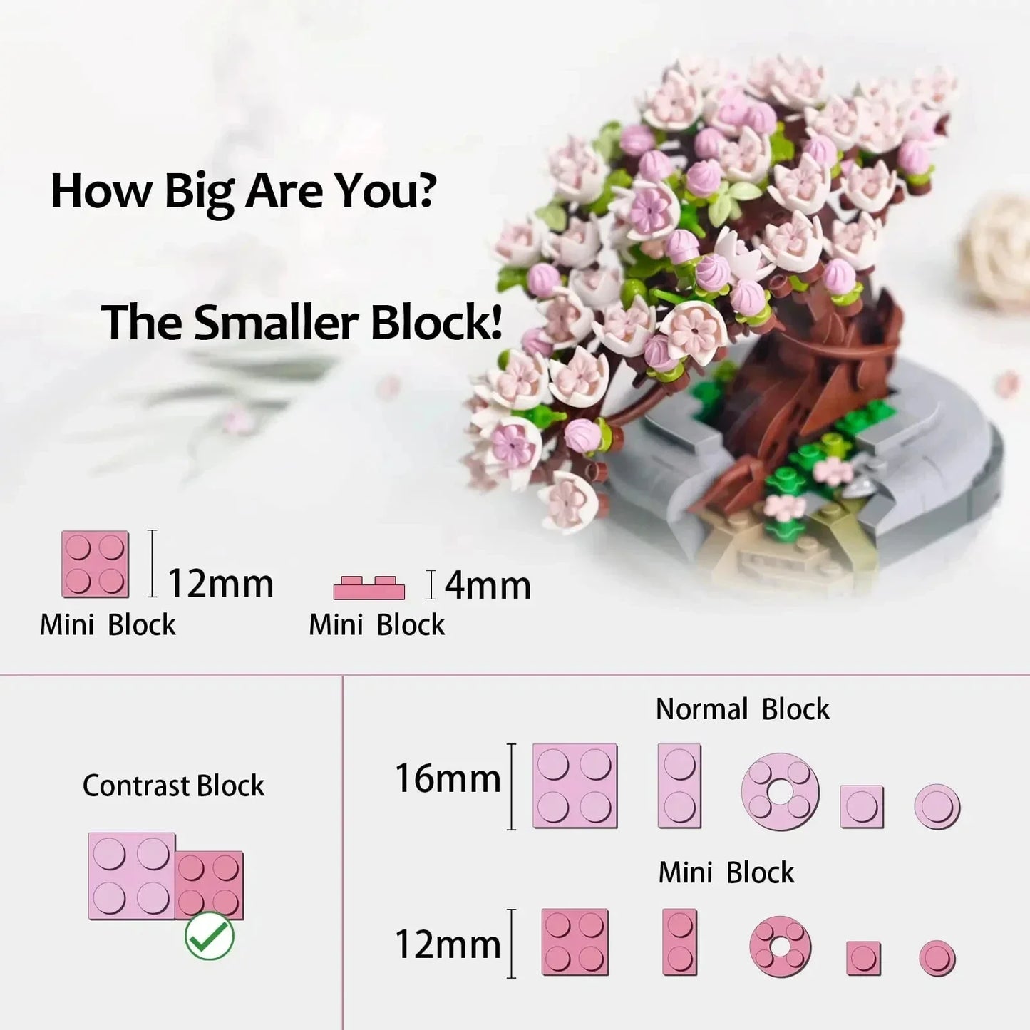 Bonsái Sakura - Bloques de Construcción 🌸🏗️