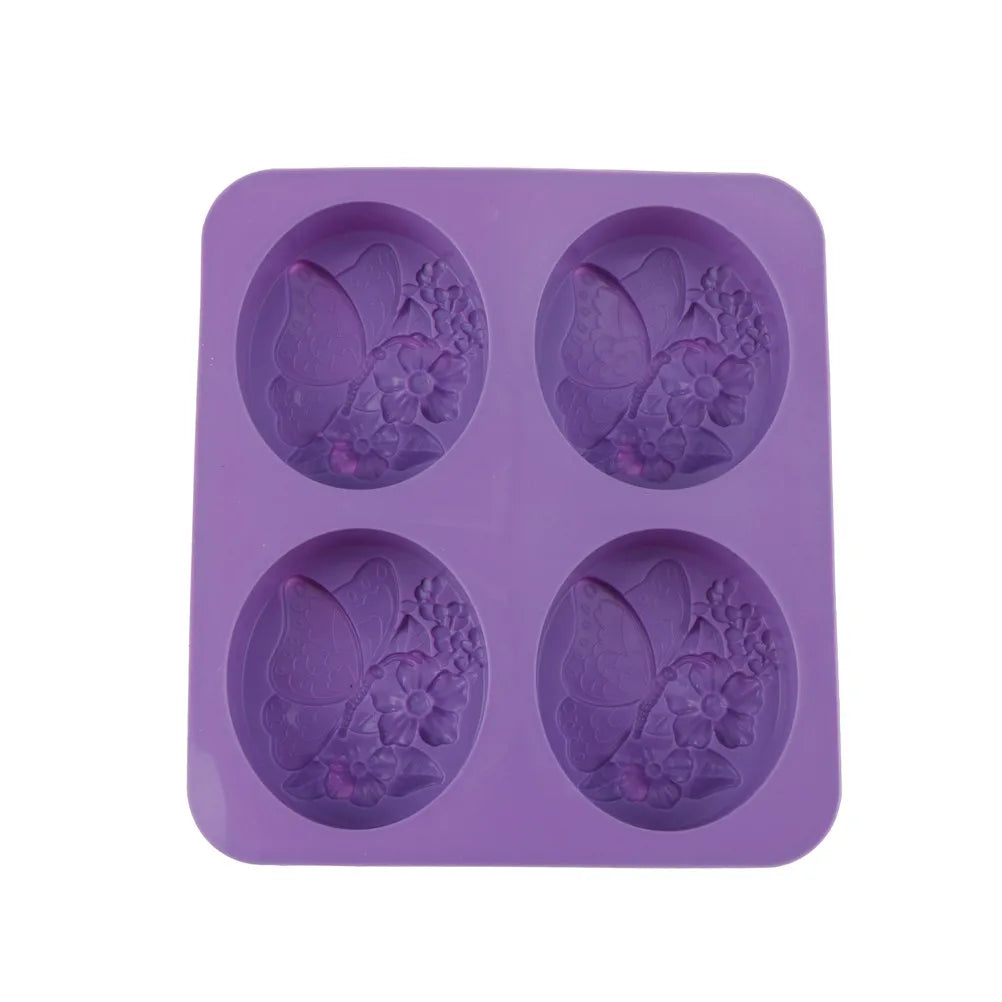 Molde de Silicona con Diseños de Mariposa y Flores