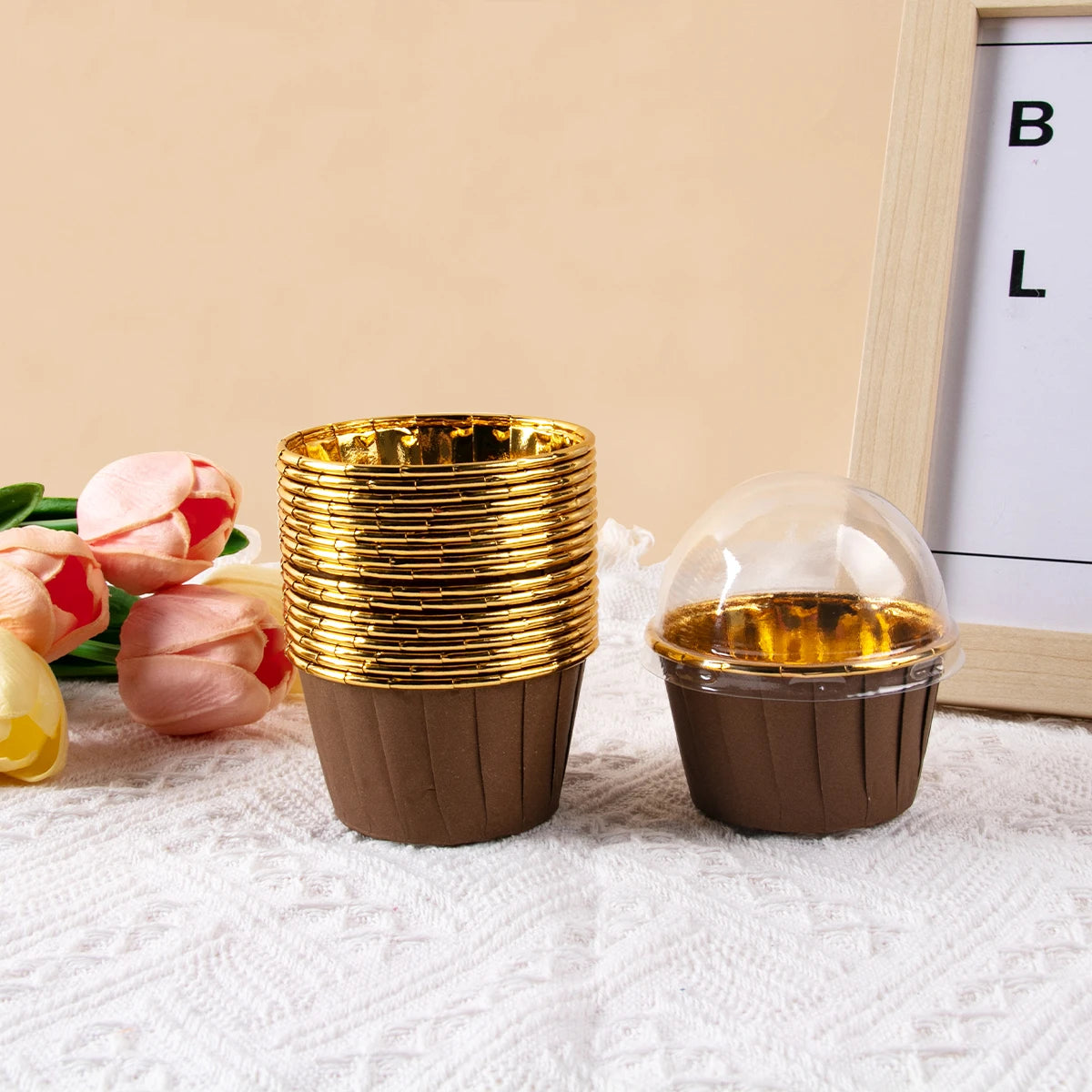 🧁✨ Set de 25/50 Moldes para Cupcakes