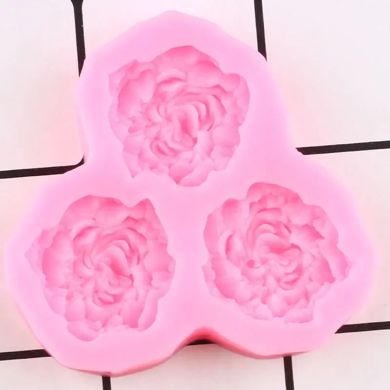 Molde de Silicona Flor Peonía - Jabones Artesanales