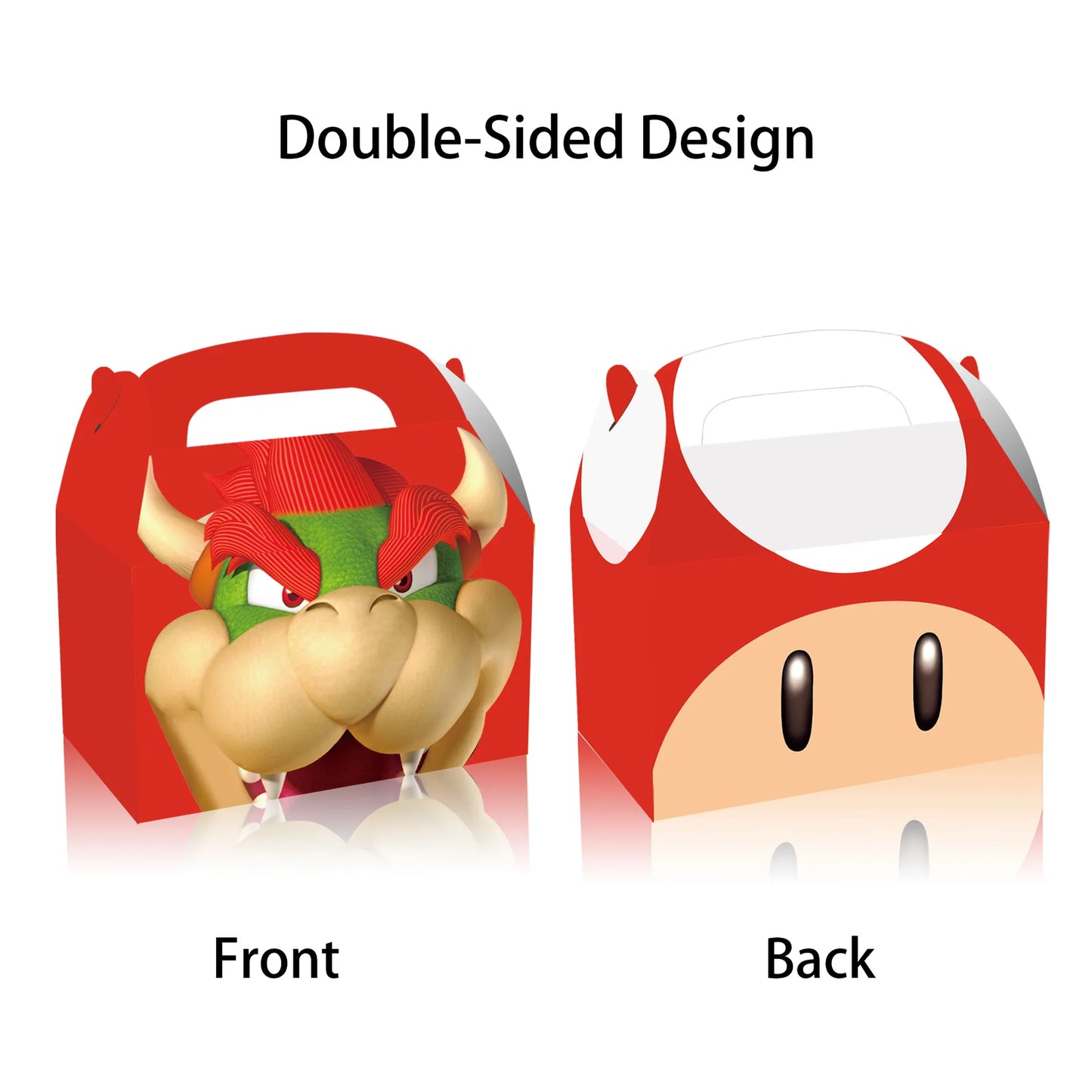 12Pcs Cajas de Regalo con Asa temática Mario Bros