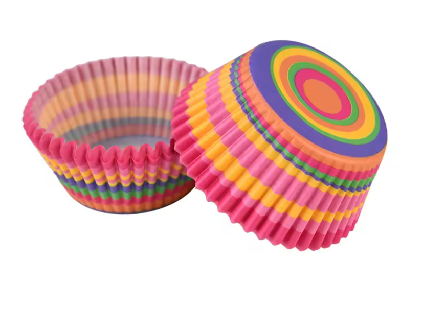 Set de 100 Moldes para Muffins y Cupcakes Multicolor 🧁🌈