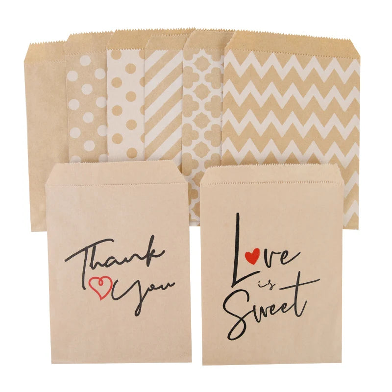 25/50Pcs Bolsas de Papel Kraft 🤎