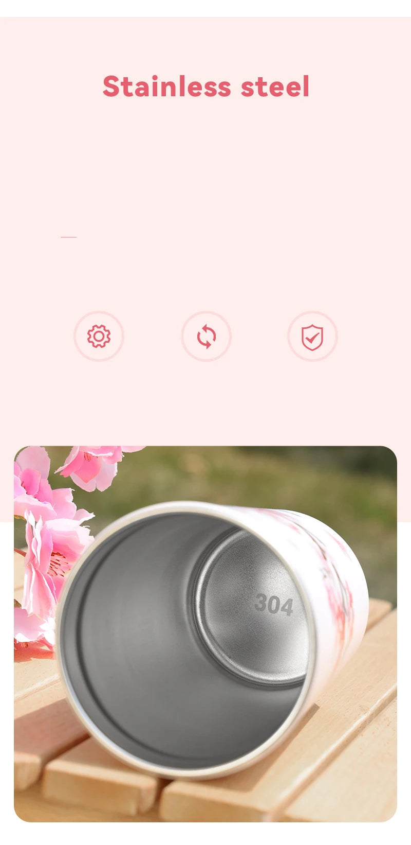 Termo Sakura en Acero Inoxidable 🌸☕