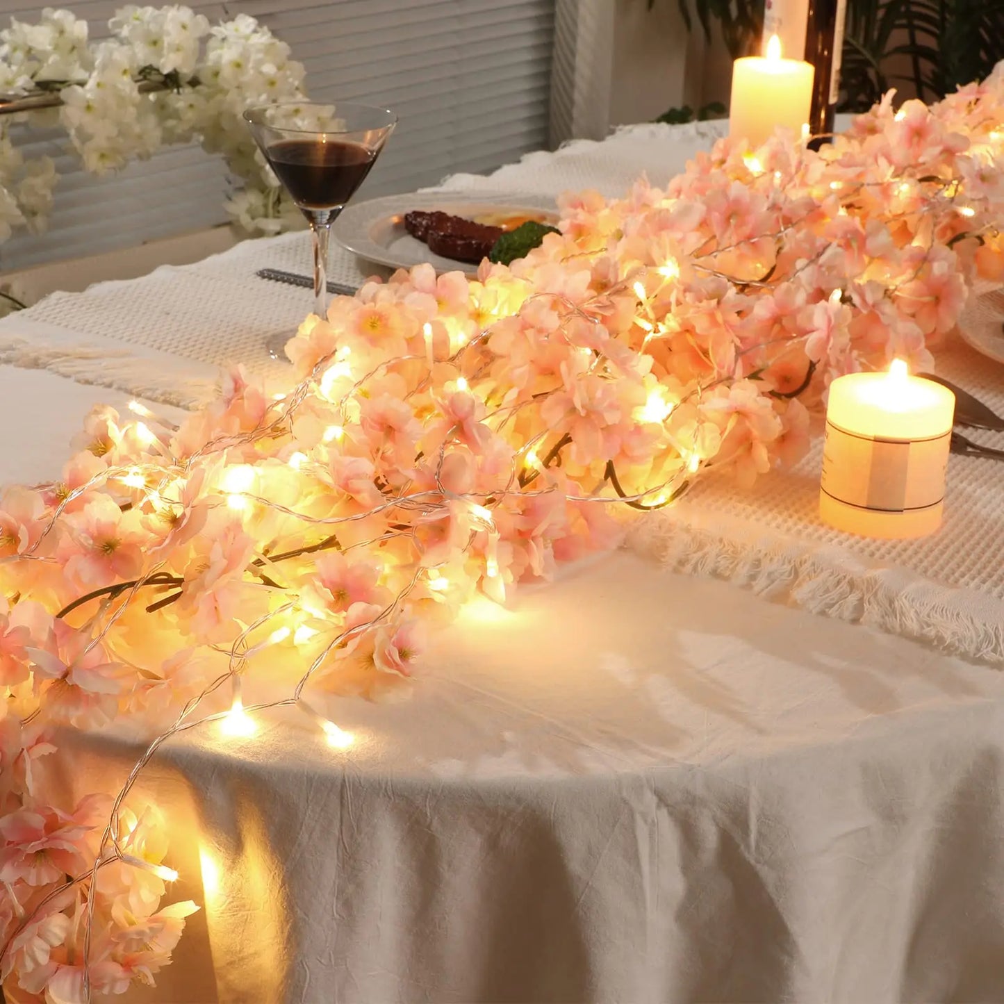 Set de flores de cerezo de 180 cm (8 unidades)