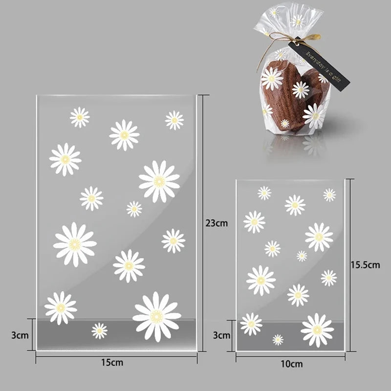 50Pcs Bolsitas Transparentes "Daisy" 🌼