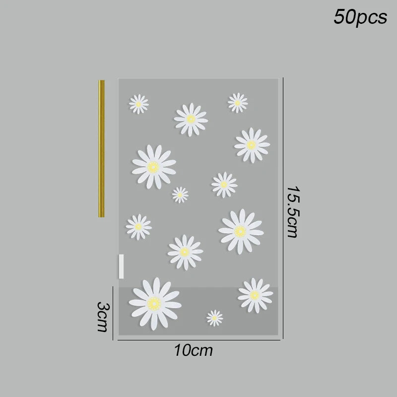50Pcs Bolsitas Transparentes "Daisy" 🌼