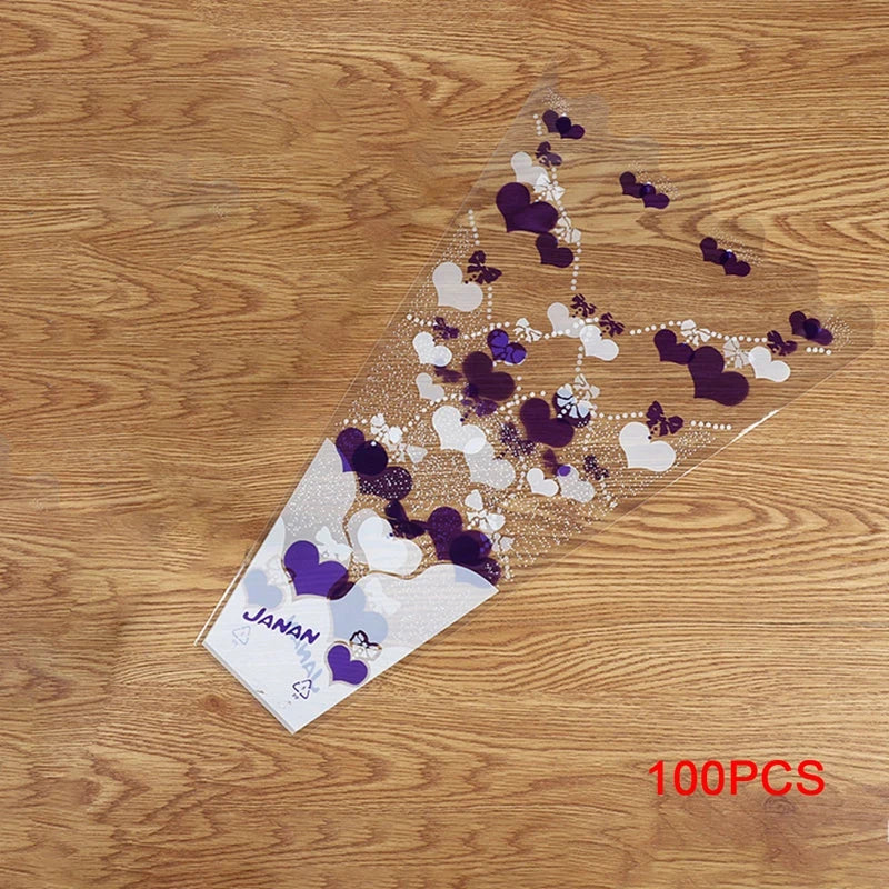 100pcs Fundas Plásticas Transparentes para Ramo de Flores🌹✨