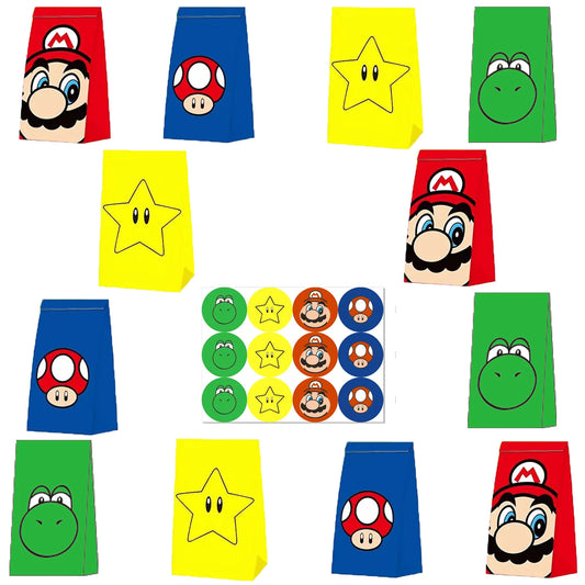 Bolsas de Regalo Temáticas de Super Mario🎮🫅🏻🍄