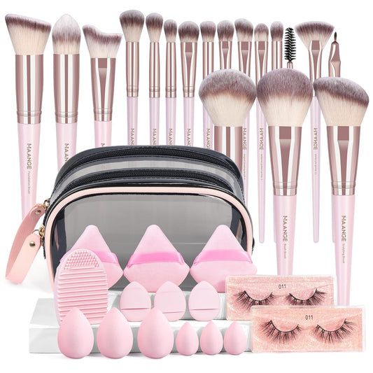 Set Brochas Maquillaje (x34 Piezas)