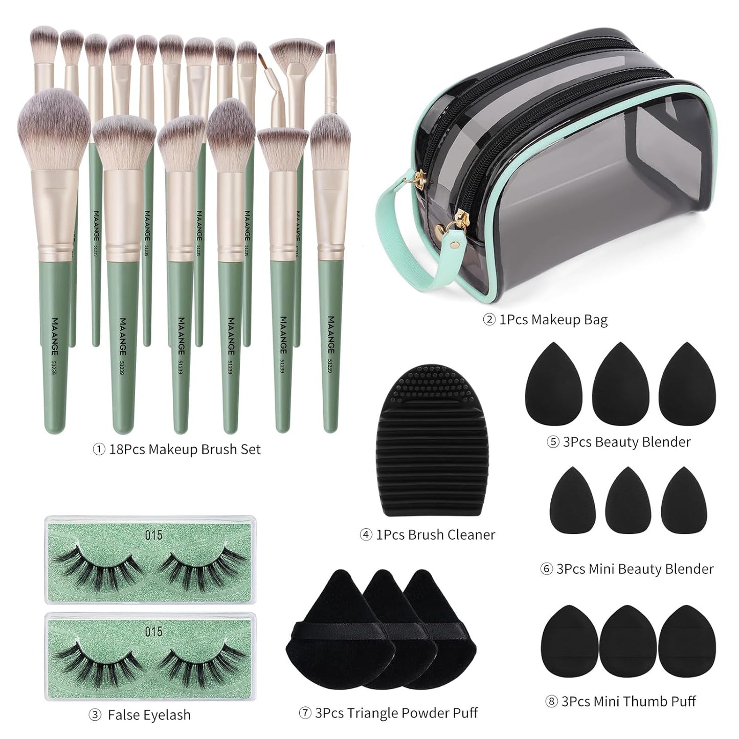 Set Brochas Maquillaje (x34 Piezas)