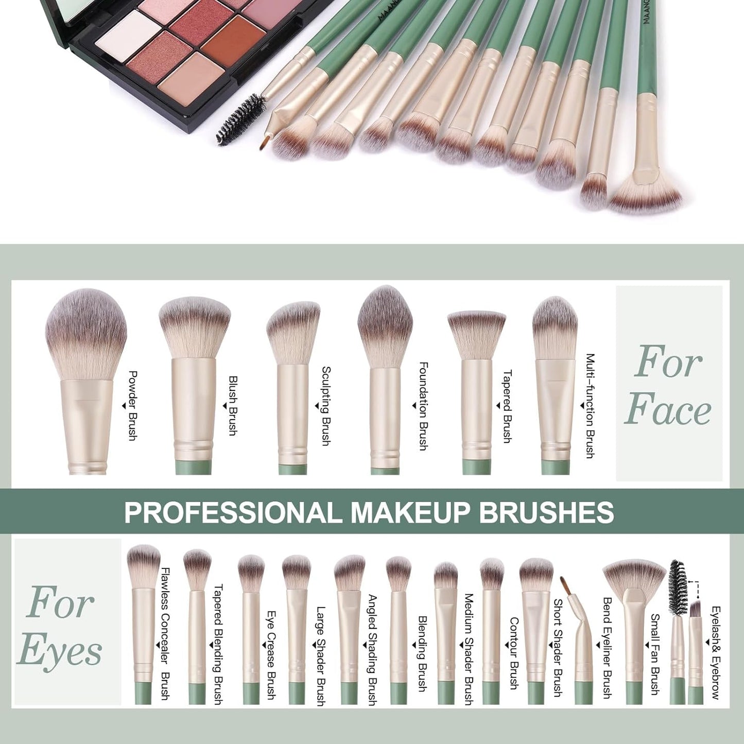 Set Brochas Maquillaje (x34 Piezas)
