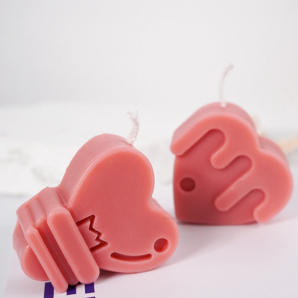 Molde de Silicona en forma Corazon - Jabones Artesanales | Aura Natural