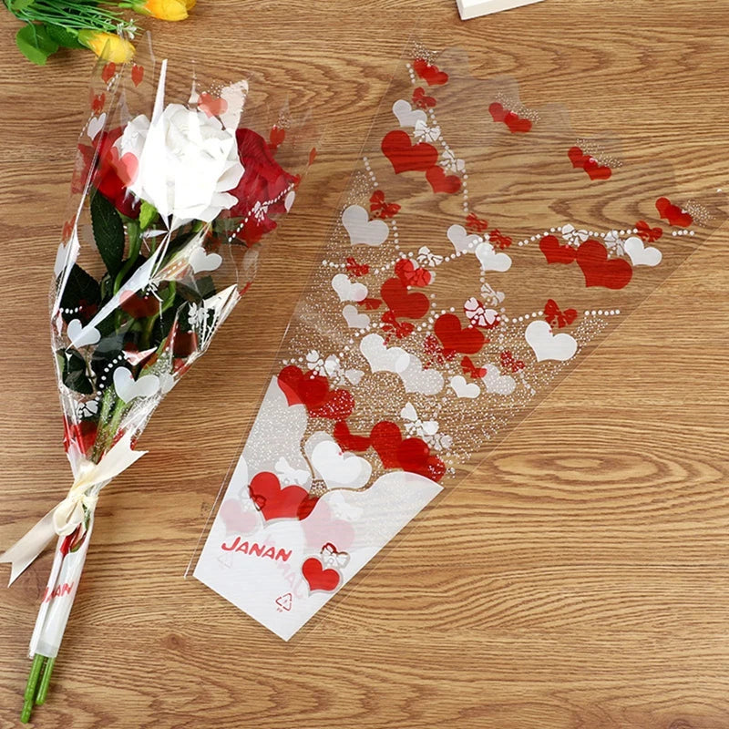 100pcs Fundas Plásticas Transparentes para Ramo de Flores🌹✨