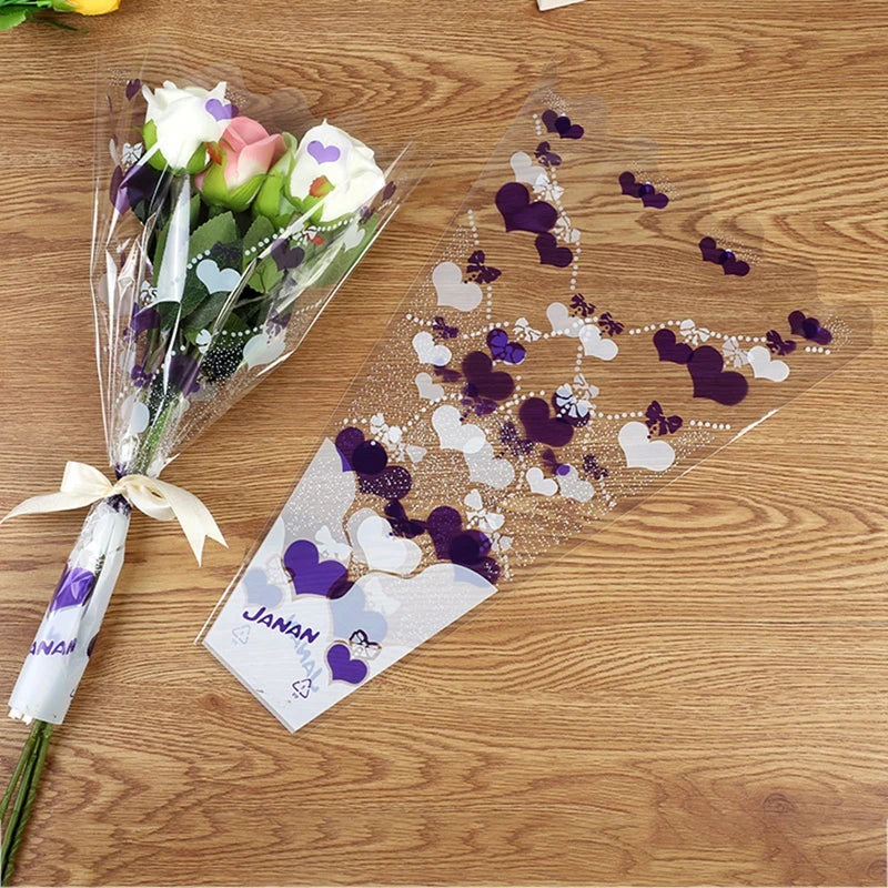 100pcs Fundas Plásticas Transparentes para Ramo de Flores🌹✨
