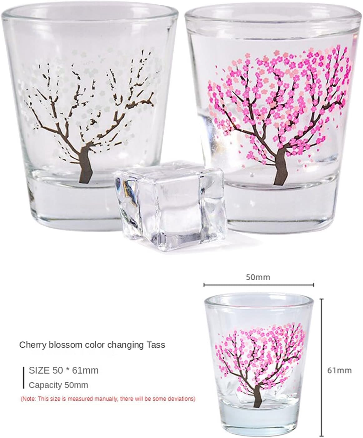 Set de 4 Vasos Shot Sakura cambian de color –  🌸 🥃