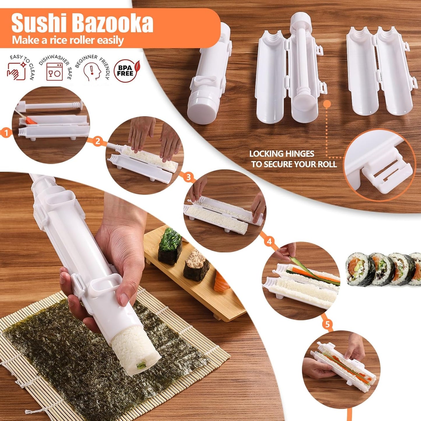 Kit Fabricacion Sushi Japones Sakura 🍣🍥🌸