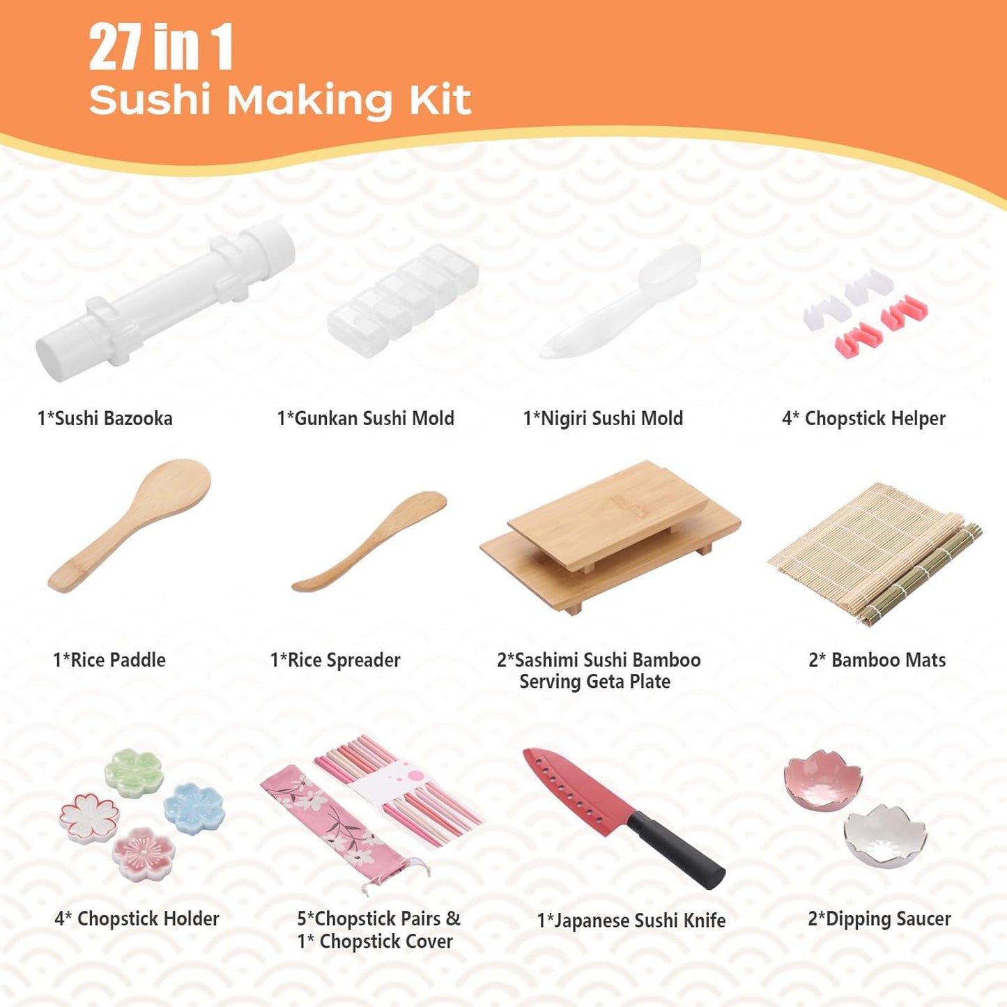 Kit Fabricacion Sushi Japones Sakura 🍣🍥🌸