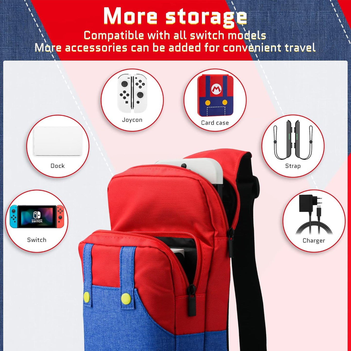 Bolso de viaje Para tu Nintendo Switch 🎮🍄 - Mario