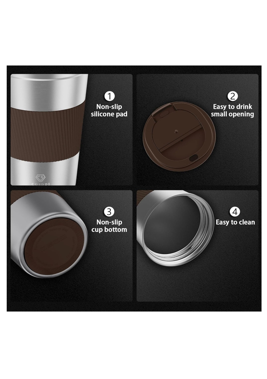 CS COSDDI - Vaso Térmico de Acero Inoxidable 12 oz ☕❄️
