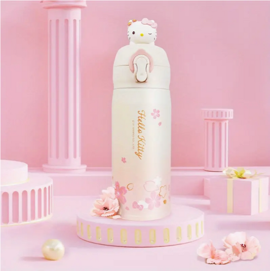 Sanrio – Botella de Agua de Acero Inoxidable con Diseño Hello Kitty 🎀🌸