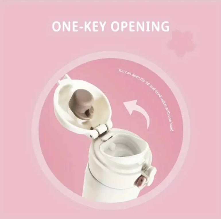 Sanrio – Botella de Agua de Acero Inoxidable con Diseño Hello Kitty 🎀🌸