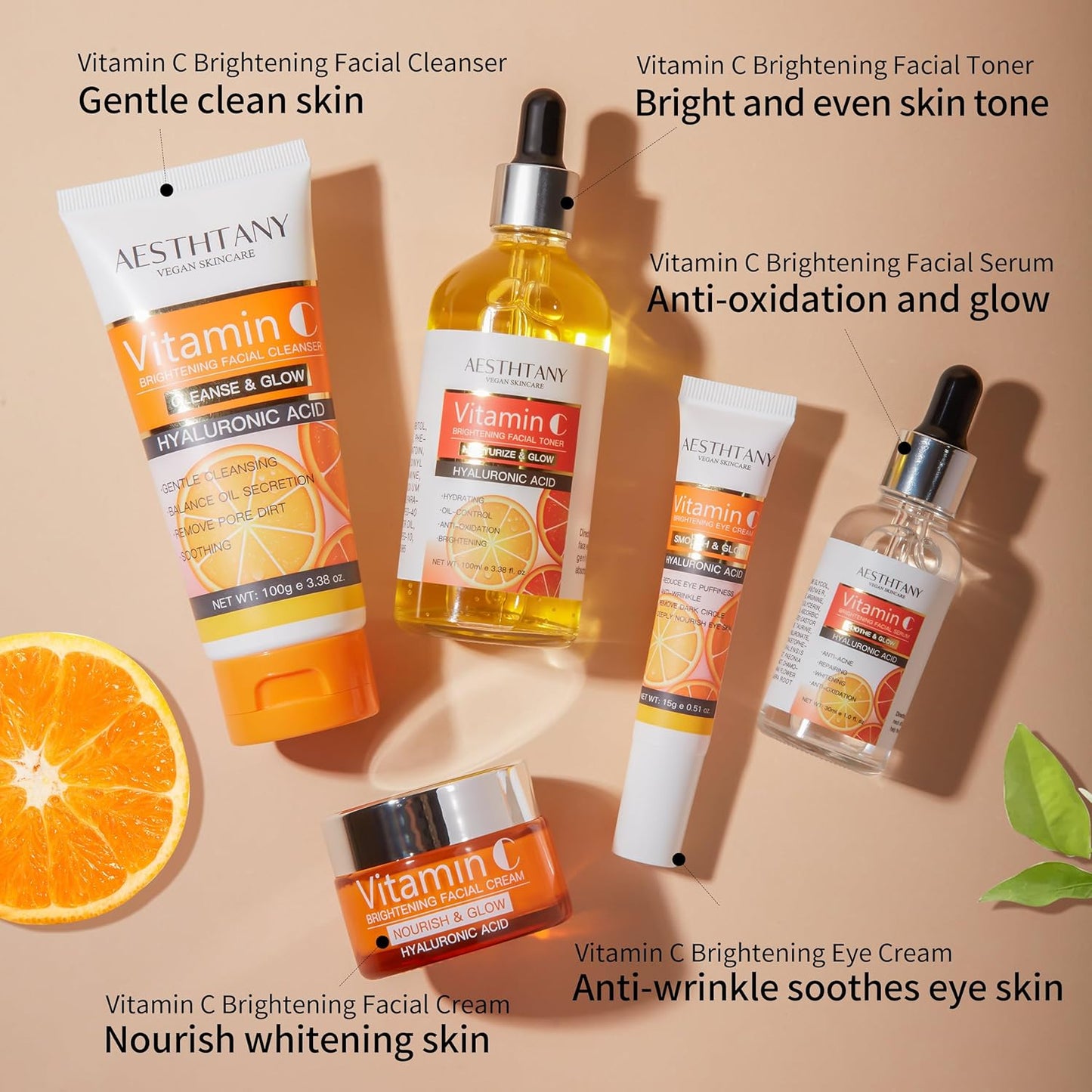 Set Hidratante Vitamin C - Cuidado Facial