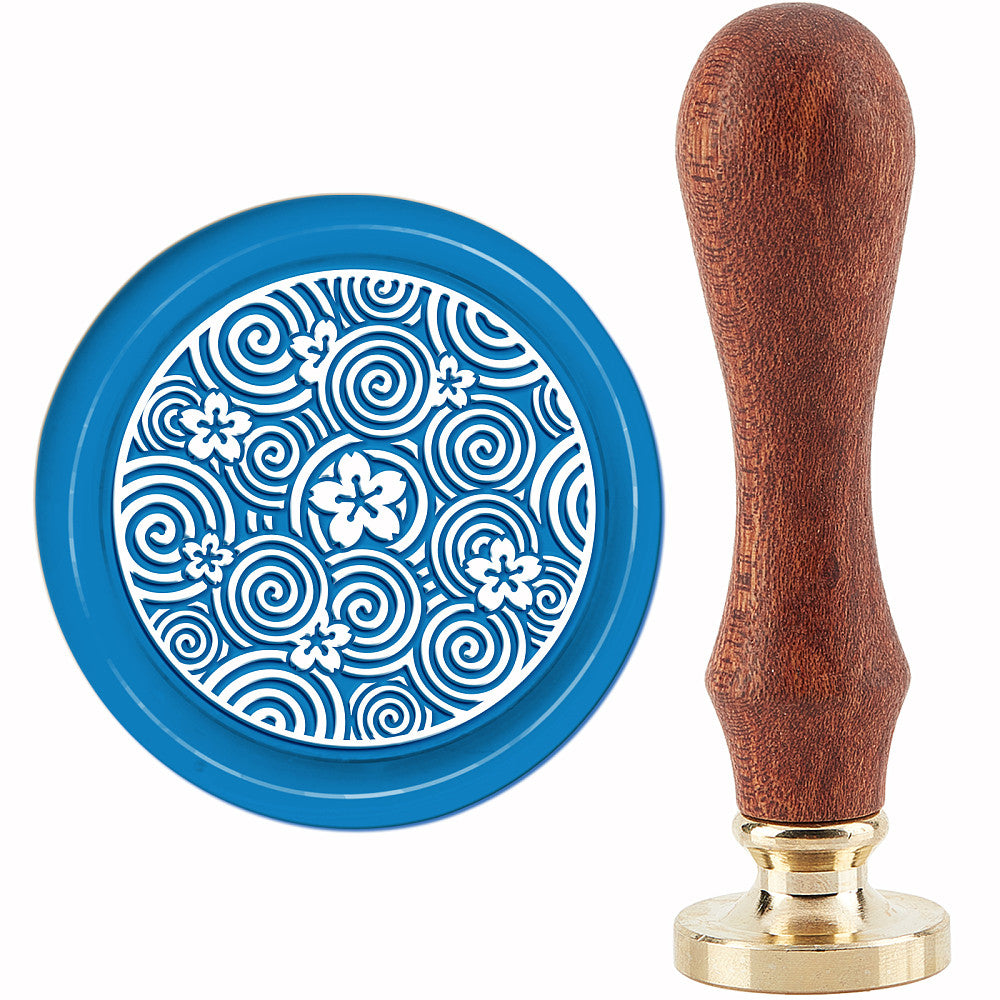 Sello de Lacre con Diseño de Flores de Cerezo